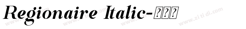 Regionaire Italic字体转换